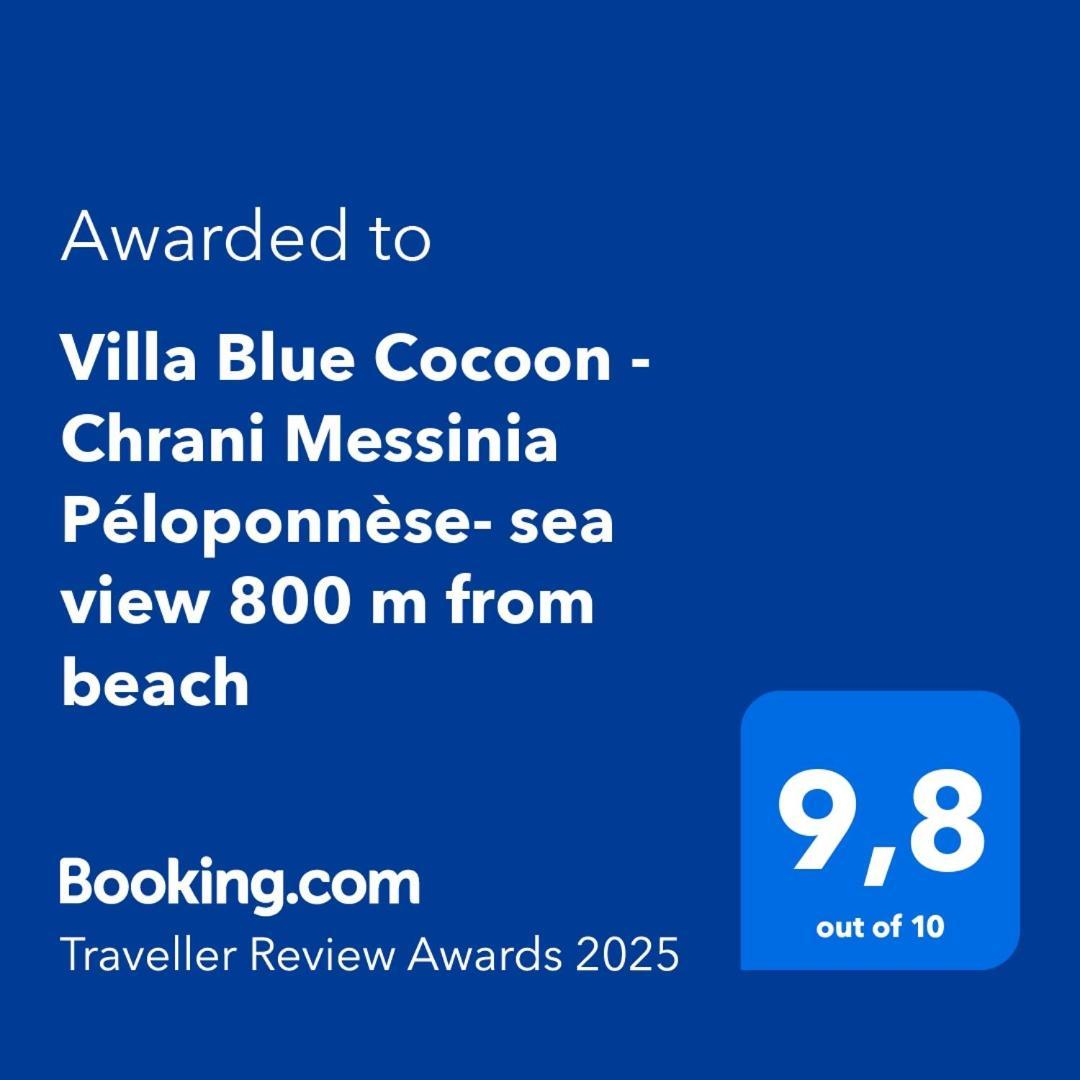 Villa Blue Cocoon - Chrani Messinia Peloponnese- Sea View 800 M From Beach Luaran gambar